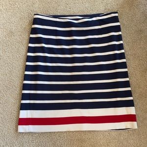 Striped Red white Blue Banana Republic size6 Skirt